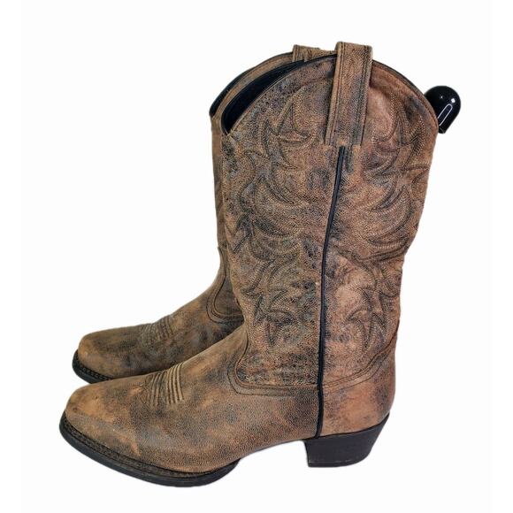 Laredo 68360 Marbled Distressed Leather Cowboy Western Boots Men 8 EW Extra Wide main image 8